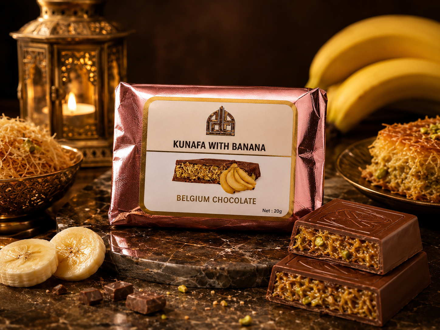 KUNAFA WITH BANANA CHOCOLATE